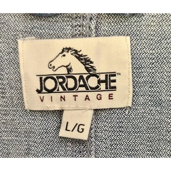 Jordache Vintage Motorcycle Club Denim Jean Cameron Coverall Jumpsuit Size L - Picture 6 of 9